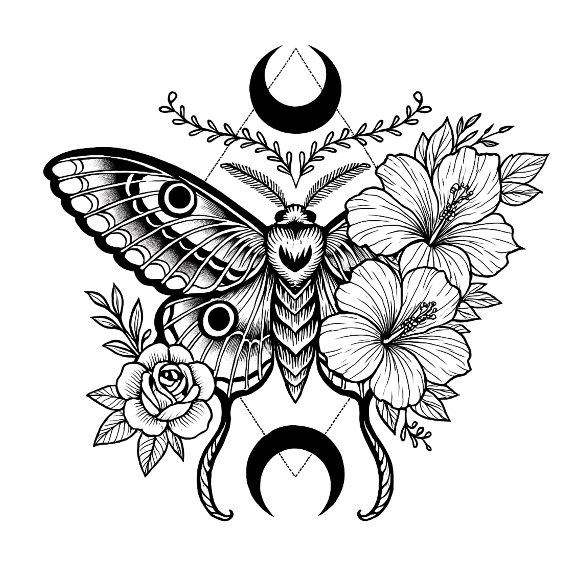 Actias Luna | Premium Oversized Hoodie - DTF Druck – SoulAndPixel Streetwear & Accessoires