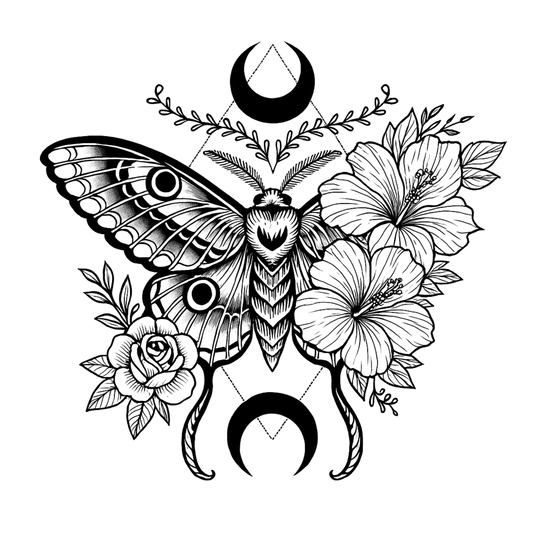 Actias Luna | Premium Oversized Hoodie - DTF Druck – SoulAndPixel Streetwear & Accessoires