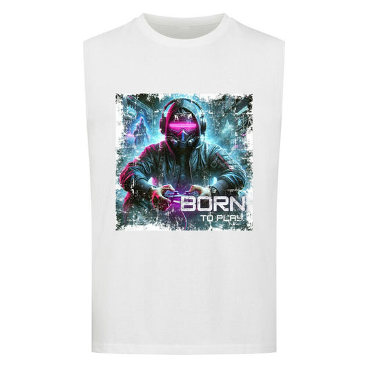 Born to Play | ärmelloses Oversize T-Shirt, Bio - Baumwolle – SoulAndPixel Streetwear & Accessoires