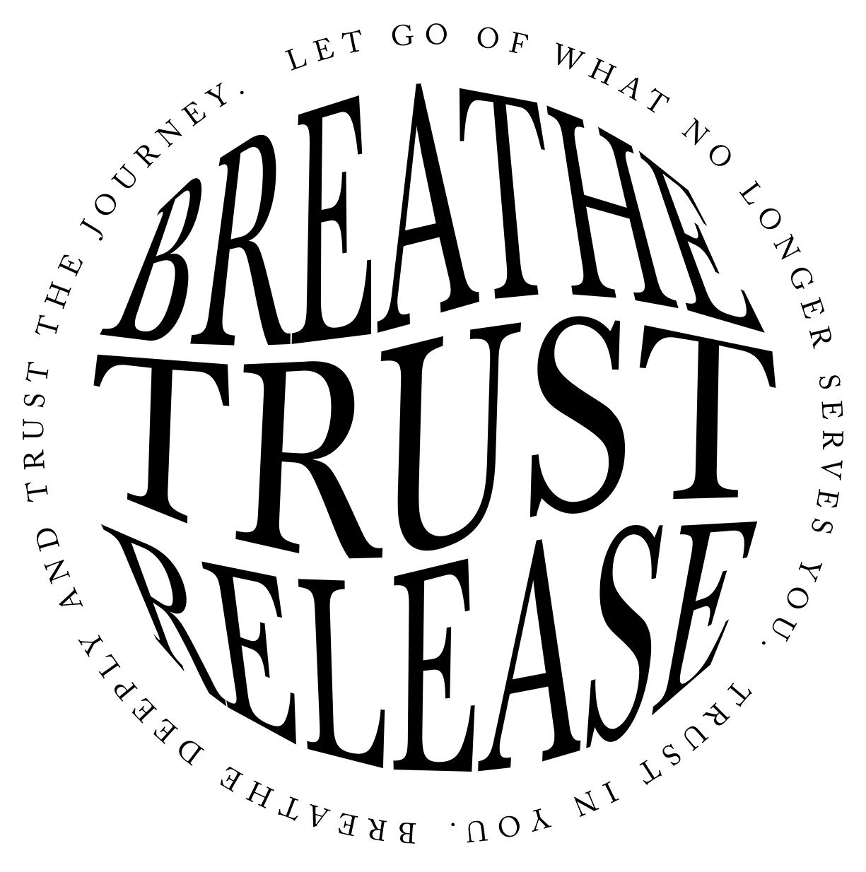 Breathe. Trust. Release. | Tasse 325 ml, glänzend schwarz – SoulAndPixel Streetwear & Accessoires