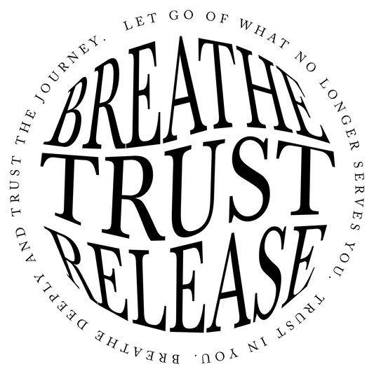 Breathe. Trust. Release. | Thermosflasche Edelstahl mit Bambusdeckel, 500/750 ml – SoulAndPixel Streetwear & Accessoires