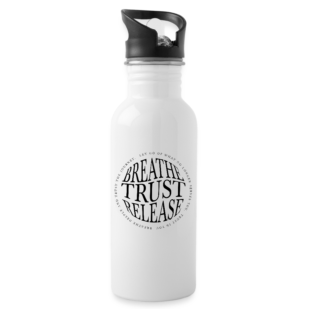 Breathe. Trust. Release. | Trinkflasche Edelstahl, 600 ml – SoulAndPixel Streetwear & Accessoires
