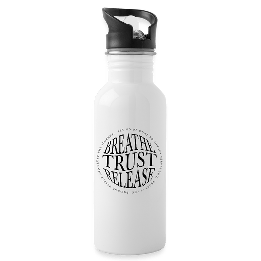 Breathe. Trust. Release. | Trinkflasche Edelstahl, 600 ml – SoulAndPixel Streetwear & Accessoires
