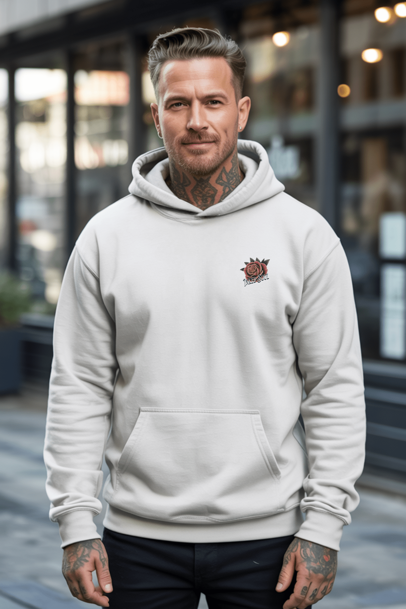 Inked Soul Hoodie | Premium Oversized - DTF Druck | RückenMotiv – SoulAndPixel Streetwear & Accessoires