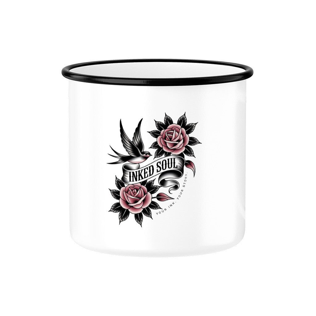 Inked Soul Swallow | Emaille Tasse, 300 ml – SoulAndPixel Streetwear & Accessoires