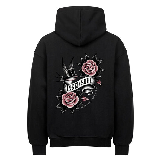 Inked Soul Swallow Hoodie | Premium Oversized - DTF Druck | RückenMotiv – SoulAndPixel Streetwear & Accessoires