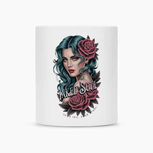 Inked Soul | Tasse 300 ml, matt weiß – SoulAndPixel Streetwear & Accessoires
