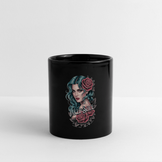 Inked Soul | Tasse 325 ml, glänzend schwarz – SoulAndPixel Streetwear & Accessoires