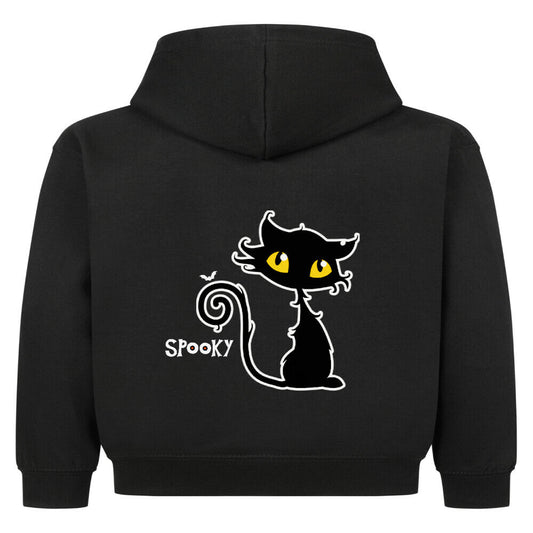 Little Black CAT | Hoodie Kids - OEKO - TEX® Standard 100 | RückenMotiv – SoulAndPixel Streetwear & Accessoires