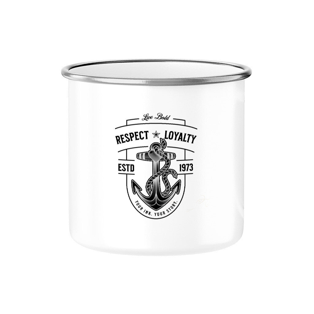 Live Bold | Anker | Emaille Tasse, 300 ml – SoulAndPixel Streetwear & Accessoires
