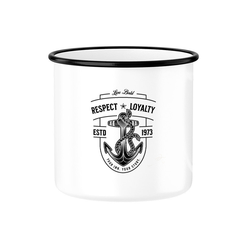 Live Bold | Anker | Emaille Tasse, 300 ml – SoulAndPixel Streetwear & Accessoires