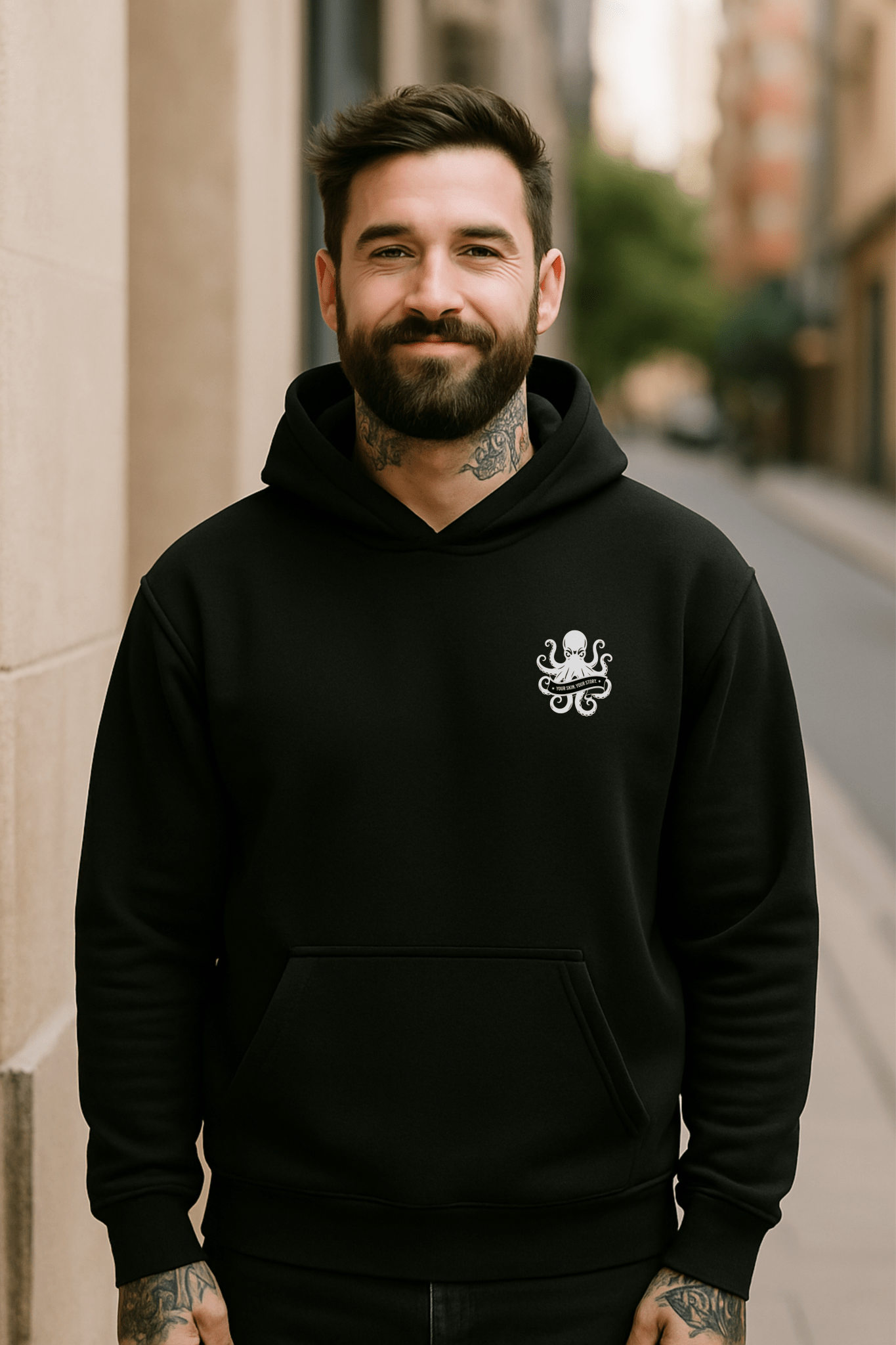 Live Bold Hoodie | Premium Oversized - DTF Druck | RückenMotiv – SoulAndPixel Streetwear & Accessoires