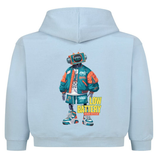 Low Batterie | Hoodie Kids - OEKO - TEX® Standard 100 | RückenMotiv – SoulAndPixel Streetwear & Accessoires