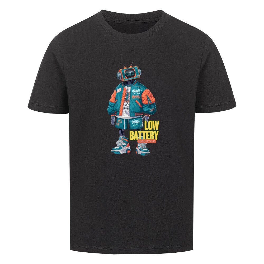 Low Batterie | Premium Organic Shirt, Bio - Baumwolle - DTF Druck – SoulAndPixel Streetwear & Accessoires