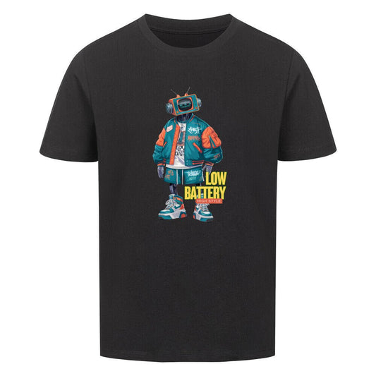 Low Batterie | Premium Organic Shirt, Bio - Baumwolle - DTF Druck – SoulAndPixel Streetwear & Accessoires