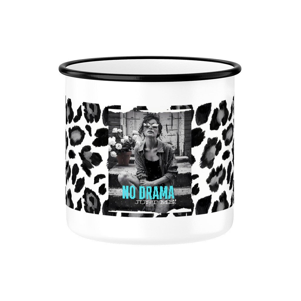 NO DRAMA.| Emaille Tasse, 300 ml – SoulAndPixel Streetwear & Accessoires