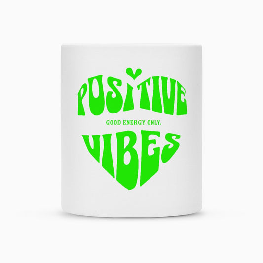 Positive Vibes | Tasse 300 ml, matt weiß – SoulAndPixel Streetwear & Accessoires