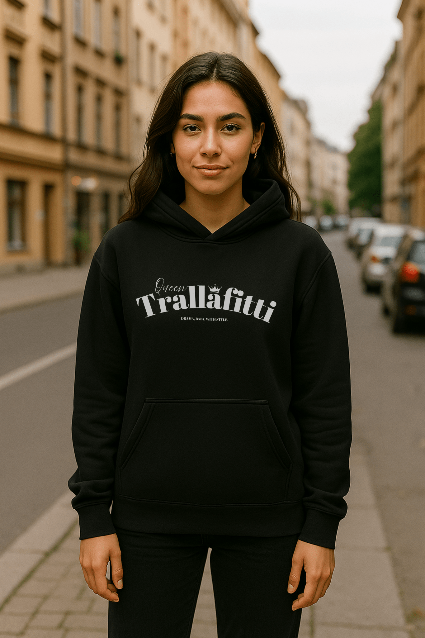 Queen Trallafitti | Premium Oversized Hoodie - DTF Druck – SoulAndPixel Streetwear & Accessoires