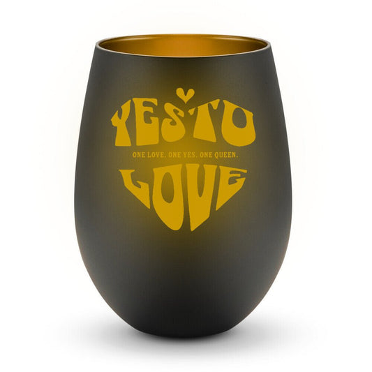 Yes to LOVE | Windlicht aus Glas, 12 cm - Laserprint – SoulAndPixel Streetwear & Accessoires